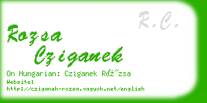 rozsa cziganek business card